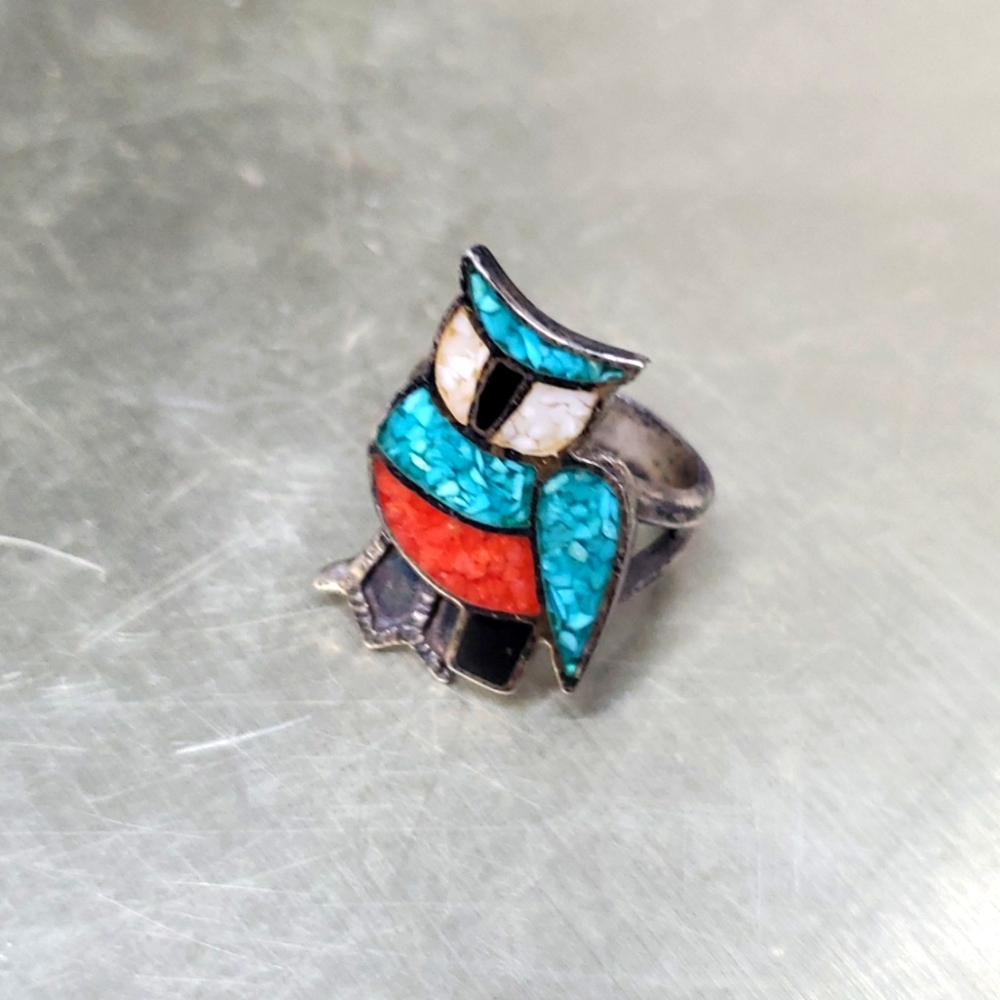 Vintage Owl Ring - image 1